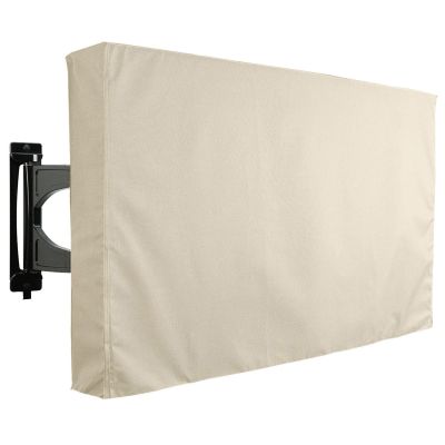 BAHULA Outdoor TV Cover Waterproof and Weatherproof, TV Screen Protector for 30-70 inch TV, with Remote Control Pocket for Outside LED LCD Flat Screen TVs,Beige a,30 to 32 inch