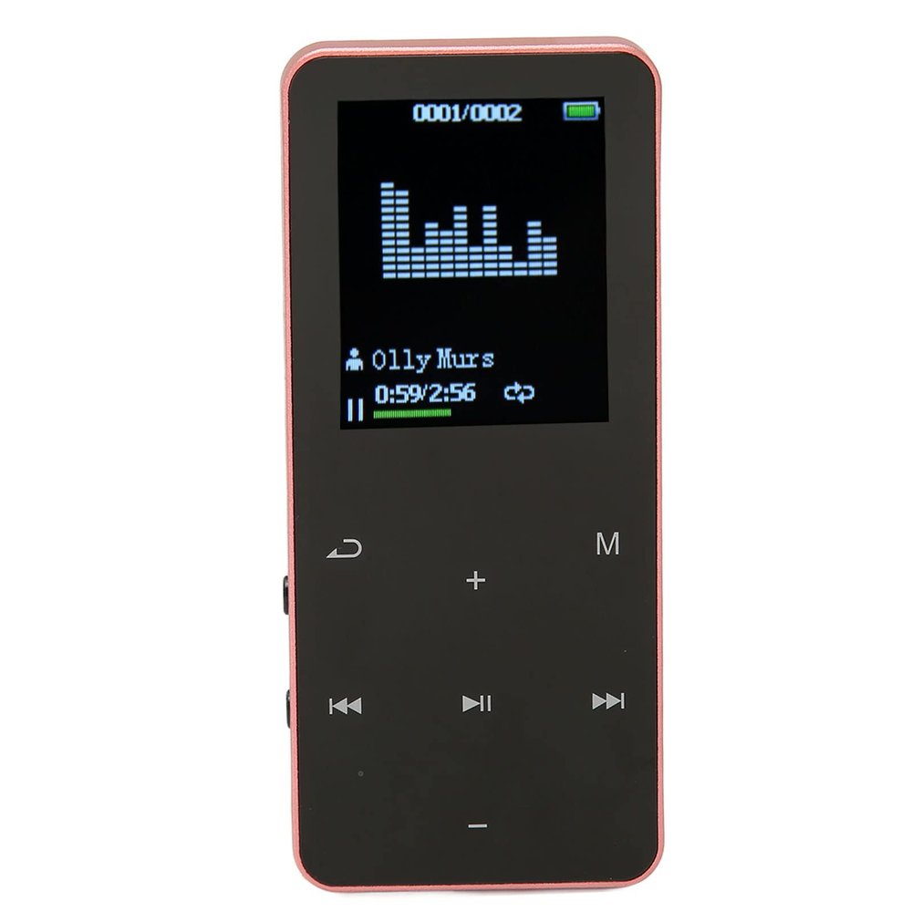 Bluetooths MP3 Player, Digital MP3 MP4 Player with 1.8 Inch HD Screen, 8GB Memory 128GB Expandable, Portable HiFi Loseless Player with Playback for Sports Running Travel ()