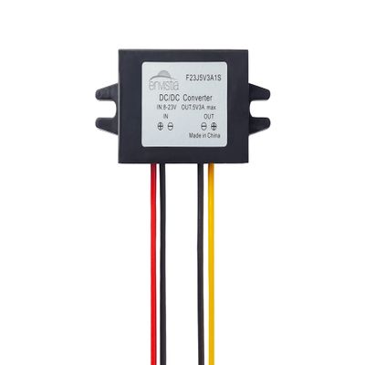 12V (8-23V) in to 5V Out DC-DC Converter Module 3A 15W with Flying Leads
