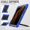 Case for Samsung Galaxy Tab S8 Ultra 14.6 inch 2022 (SM-X900/SM-X906), Heavy Duty Rugged Shockproof Drop Protection Case with 360Rotating and 180Folding Stand, Shoulder,G view 3