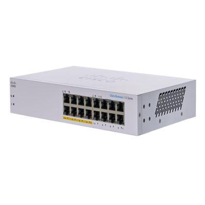 Cisco Business CBS110-16PP-D 16-Port Unmanaged Ethernet Switch (Renewed)
