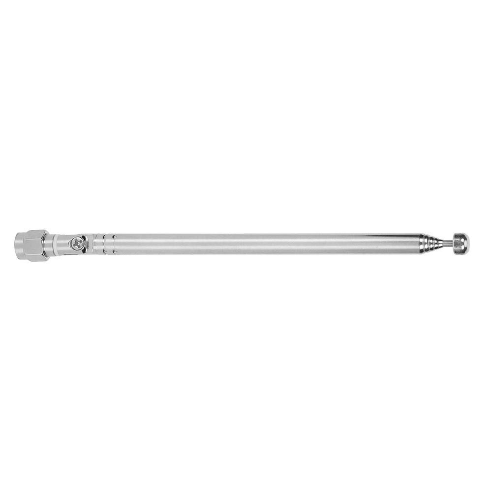 SMA Telescopic Antenna,Radio Scanner Male Connector 40Mhz 6Ghz Lime Extendable Accessories,Telescopic Antenna SMA Male Connector Silver Alloy for Radio Communication
