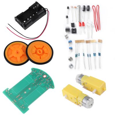 Qiilu Intelligent Line Tracking Car Kit for Smart Tracking Car DIY Accessories Kit Electronic Component Set