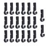 DAGIJIRD 20PCS Black Plastic Helmet Clips Attachment Head Light Clamps Black Set Headlamp Hard Hat Safety Cap Hook Outdoor Tools view 1