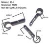 DAGIJIRD 20PCS Black Plastic Helmet Clips Attachment Head Light Clamps Black Set Headlamp Hard Hat Safety Cap Hook Outdoor Tools view 2