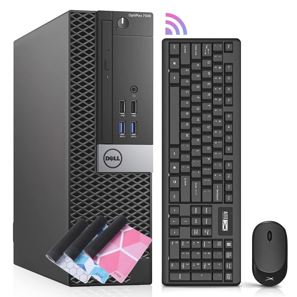 Dell OptiPlex 7040 Desktop Computers PC,i7-6700 3.4GHz,16GB Ram 256GB M.2 NVMe SSD+2TB HDD,Intel AX200 Built-in WiFi 6 Bluetooth 5.2,Refubished Computer HDMI,TJJ Large Mouse Pad,Windows 10 (Renewed)