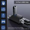 VIENON 3-Port USB Adapter, USB Hub 3.0, USB-A Splitter 1 to 3 for Keyborad, Mobile Hard Disk, U Disk, Camera, Mouse etc view 2