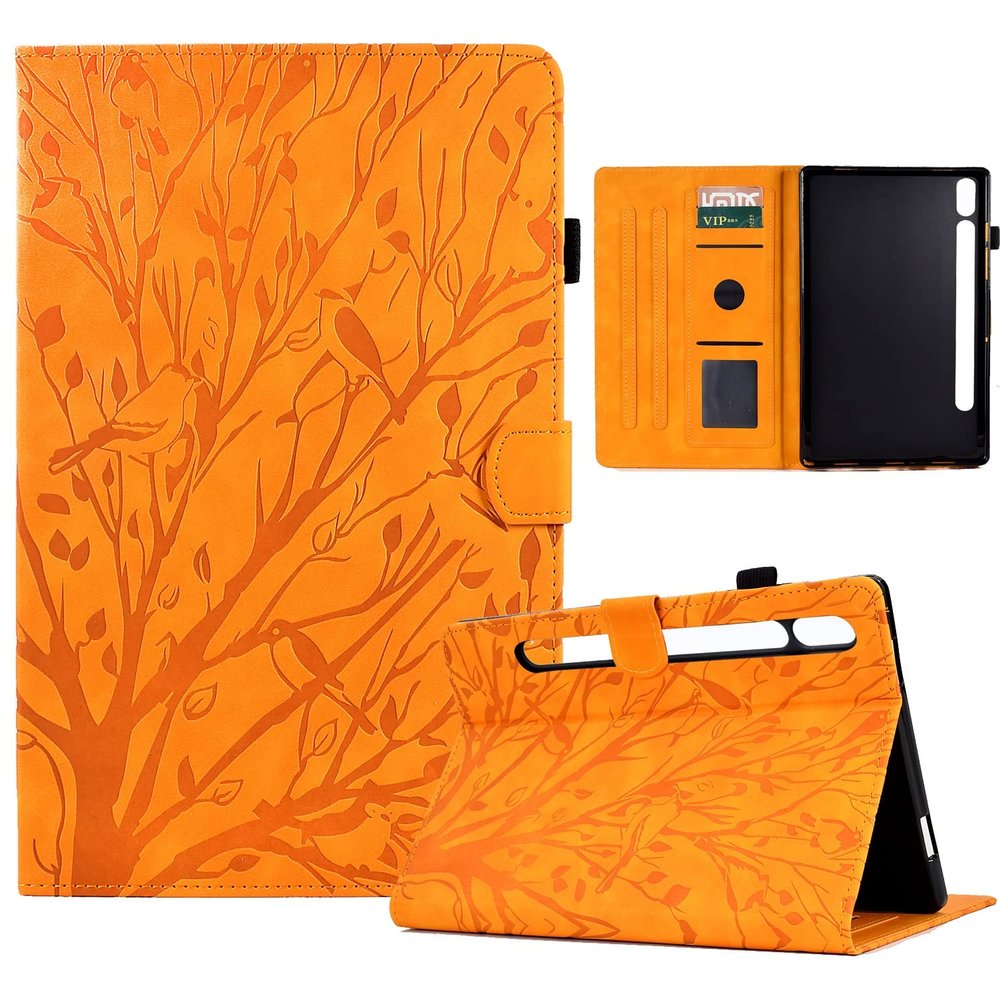 Case Cover Vintage Tablet Case Compatible with Samsung Galaxy Tab S8 SM-X700/SM-X706 Case,Galaxy Tab S7 2020 SM-T870/SM-T875 11inch Case Cover, Premium PU Leather Case with Auto Sleep Wake Tablet Cove