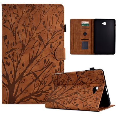 Case Cover Vintage Tablet Case Compatible with Samsung Galaxy Tab A 10.1inch (2016) SM-T580/T585 Case Cover, Premium PU Leather, Multi-Angle Viewing with 2 Credit Card Slots/Auto Sleep Wake Tablet Cov