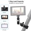Andoer Super Clamp Mount Camera Mount Flexible Monitor Mount with Dual 360 Rotatable Ball Head 1/4 Inch & 3/8 Inch Threads Replacement for GoPro Hero 11/10/9/8 DSLR Cameras Smartphone view 4