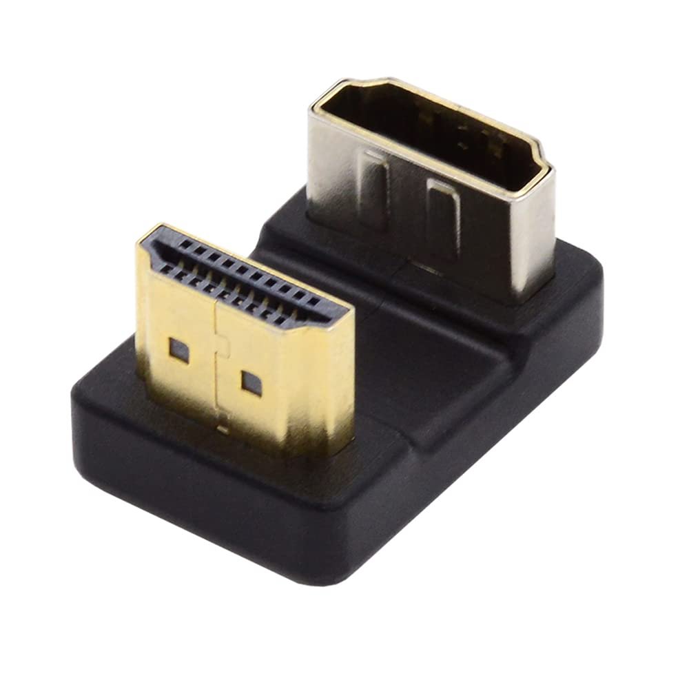 cablecc Type-A Standard HDMI 1.4 Male to HDMI Female Port Savers Up Opposite U Shape Back Angled 360 Degree Extension Adapter Converter