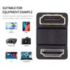 cablecc Type-A Standard HDMI 1.4 Male to HDMI Female Port Savers Up Opposite U Shape Back Angled 360 Degree Extension Adapter Converter view 3