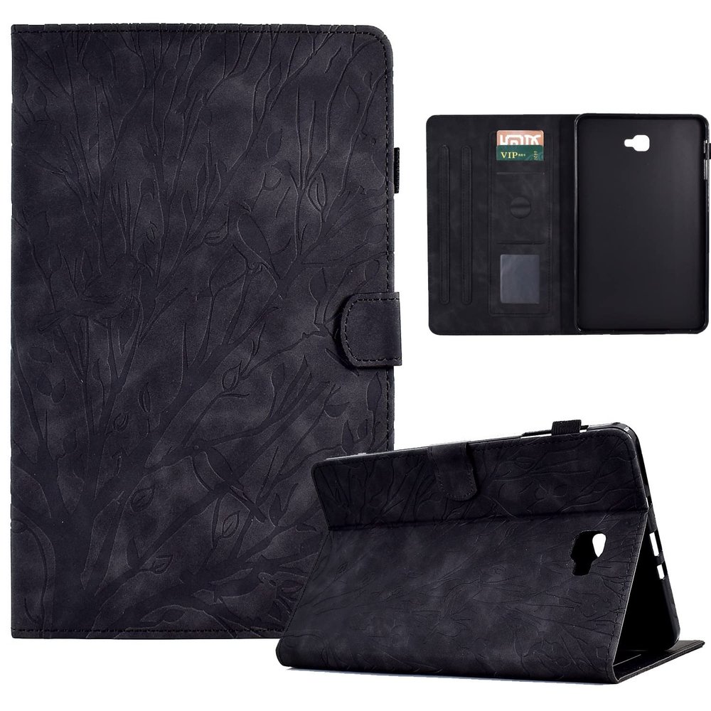 Case Cover Vintage Tablet Case Compatible with Samsung Galaxy Tab A 10.1inch (2016) SM-T580/T585 Case Cover, Premium PU Leather, Multi-Angle Viewing with 2 Credit Card Slots/Auto Sleep Wake Tablet Cov
