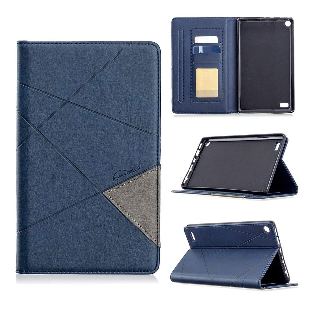 Case Cover Premium PU Leather Case Compatible with Kindle Fire 7 Case 2019/2017/2015 (9th/7th/5th Generation),Smart Magnetic Flip Fold Stand Case with Card Slot/Auto Sleep Wake Protective Cover Compat
