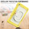 Case Cover Kids Colour Heavy Duty Shockproof TPU Case Compatible with iPad 9.72017/2018)/Pro 9.7/ Compatible with iPad Air 2 Case,360 Degree Rotating Handle Stand Bracket W Screen Protector+Shoulder view 3