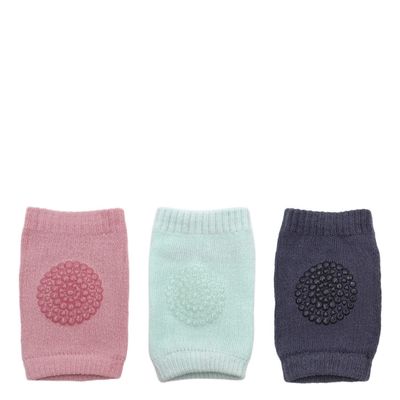 Baby Knee Pads 3 Pairs Infants Crawling Anti-Slip Knee Protection Toddler Breathable Knee Safety Protector Unisex design Adjustable Knee Elbow pink black Light blue Practical and P Deft Processed