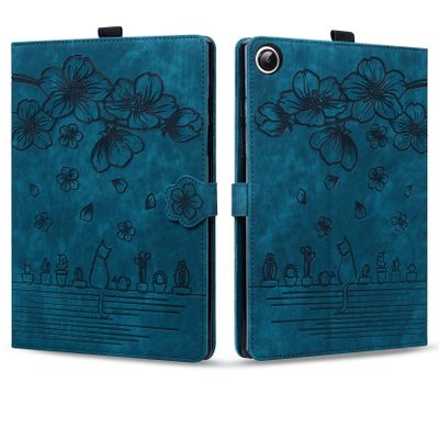 Case Cover Compatible with Samsung Galaxy Tab A8 10.5-Inch 2021 (SM-X200/X205/X207) Shockproof PU Leather Embossed Folding Stand Protective Cover Flip Case Card Slot Tablet PC Case Tablet Cover ( Colo
