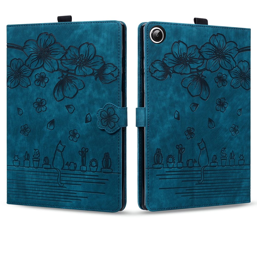 Case Cover Compatible with Samsung Galaxy Tab A8 10.5-Inch 2021 (SM-X200/X205/X207) Shockproof PU Leather Embossed Folding Stand Protective Cover Flip Case Card Slot Tablet PC Case Tablet Cover ( Colo