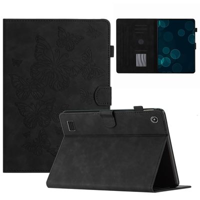 SGTD Case Cover Compatible with Kindle Fire 7 Case 2019/2017/2015,Vintage Premium Leather Case Folding Stand Folio Cover Protective Cover with Card Slot/Auto Sleep Wake Tablet Cover (Color : Black)