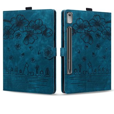 Case Cover Compatible with Lenovo Tab P11 Pro 11.2" 2nd Gen 2022 (TB-138FC/TB-132FU) Shockproof PU Leather Embossed Folding Stand Protective Cover Flip Case Card Slot Tablet PC Case Tablet Cover ( Col