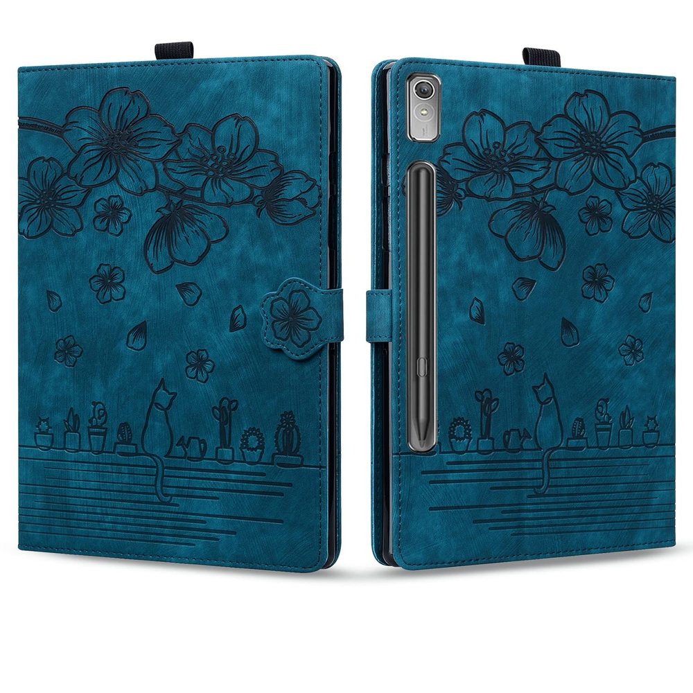 Case Cover Compatible with Lenovo Tab P11 Pro 11.2" 2nd Gen 2022 (TB-138FC/TB-132FU) Shockproof PU Leather Embossed Folding Stand Protective Cover Flip Case Card Slot Tablet PC Case Tablet Cover ( Col
