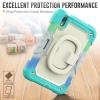 Case Cover Kids Colour Heavy Duty Shockproof TPU Case Compatible with iPad Mini 6 8.3 inch2021 Case,360 Degree Rotating Handle Stand Bracket W Screen Protector+Shoulder Strap Tablet Cover ( Color : view 3
