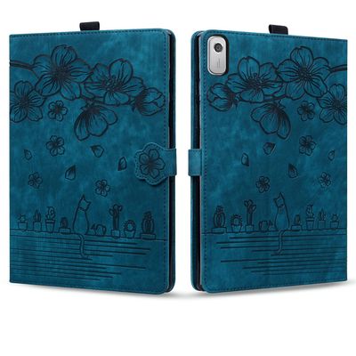 Case Cover Compatible with Lenovo Tab M9 9.0 Inch (Model: TB-310FU 2023 Released) Shockproof PU Leather Embossed Folding Stand Protective Cover Flip Case Card Slot Tablet PC Case Tablet Cover ( Color