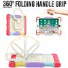 Case Cover Kids Colour Heavy Duty Shockproof TPU Case Compatible with iPad 9.72017/2018)/Pro 9.7/ Compatible with iPad Air 2 Case,360 Degree Rotating Handle Stand Bracket W Screen Protector+Shoulder view 2