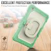 Case Cover Kids Colour Heavy Duty Shockproof TPU Case Compatible with iPad 10.2 (2019/2020/2021) Compatible with iPad 7th/8th/9th Case,360 Degree Rotating Handle Stand Bracket W Screen Protector+Shoul view 3