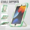 Case Cover Kids Colour Heavy Duty Shockproof TPU Case Compatible with iPad 10.2 (2019/2020/2021) Compatible with iPad 7th/8th/9th Case,360 Degree Rotating Handle Stand Bracket W Screen Protector+Shoul view 4