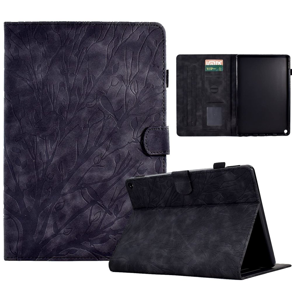 Case Cover Compatible with Kindle Fire HD 10 & Fire HD 10 Plus Case 2021 Release) 10.1inch Leather Case,Case Drop-Proof Cover Protective Cover with Card Slot/Auto Sleep Wake Tablet Cover ( Color : Bla