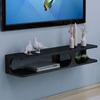 TRUKD HUALU Floating Tv Stand,Black and White Set-top Box Shelf,Easy to Install and Easy to Clean, can Accommodate Wired Set-top Box/Router/Power Strip/Cable view 3