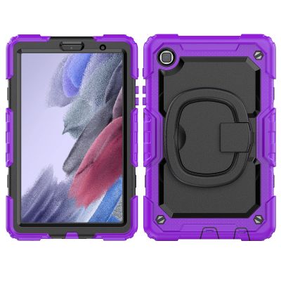 Case Cover Heavy Duty Shockproof TPU Case Compatible with Samsung Galaxy Tab A7 Lite 8.7 inch T220/T225 (2021) Kids Case,360 Degree Rotating Handle Stand Bracket W Screen Protector+Shoulder Strap Tabl