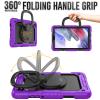 Case Cover Heavy Duty Shockproof TPU Case Compatible with Samsung Galaxy Tab A7 Lite 8.7 inch T220/T225 (2021) Kids Case,360 Degree Rotating Handle Stand Bracket W Screen Protector+Shoulder Strap Tabl view 2
