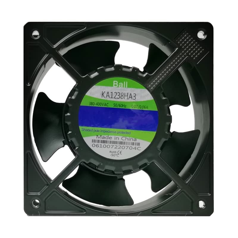 AC380-400V 0.07/0.06A KA1238HA3 12038 12cm 2-pin All-Metal high-Temperature Resistant Cooling Fan