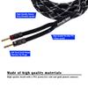 InnoStars 12AWG Gauge Premium Heavy Duty Braided Audio Speaker Cable Wire with 24K Gold-Plated Banana Tip Plugs (35 Feet) - 2 Conductors - 99.99% OFC Oxygen-Free Copper, Black 35ft view 2