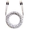 InnoStars 12AWG HiFi Speaker Wire with Dual Gold Plated Banana Plugs (3 Feet), Premium Heavy Duty Braided, 99.99% Oxygen-Free Copper (OFC) - White, 3ft view 1