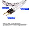 InnoStars 12AWG HiFi Speaker Wire with Dual Gold Plated Banana Plugs (3 Feet), Premium Heavy Duty Braided, 99.99% Oxygen-Free Copper (OFC) - White, 3ft view 2