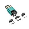 BoxWave Cable Compatible with FiiO FW1 - MagnetoSync mini Adapter, Magnet Charging Cable USB Type-C Micro USB - Teal view 3