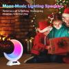 BRNEWO Moon Table Lamp with Time Alarm Clock, RGB Adjustable Light with Bluetooth, with Scene Mode and Music Mode, Warm White LED Moon Light, Suitable for Home Decoration, Bedroom Living Room Desk. view 2