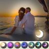 BRNEWO Moon Table Lamp with Time Alarm Clock, RGB Adjustable Light with Bluetooth, with Scene Mode and Music Mode, Warm White LED Moon Light, Suitable for Home Decoration, Bedroom Living Room Desk. view 3