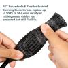 100Ft-1inch PET Expandable Braided Wire Sleeving,Wire Loom Cable Sleeve for TV,Computer,Home Theater,Automotive,Home Industrial,Electrical Wires,Chemical,Protect Cat from Chewing Cords,Black view 3