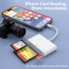 3-in-1 Lightning to CF/SD/Micro SD Card Reader for iPhone iPad,3-Slot Apple Compact Flash Memory Card Reader Adapter,Trail Game Digital Camera Viewer for iPhone 14/13/13 Pro/12/12 ProMFI Certified view 4