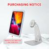 EMONITA Magnetic iPad Stand with 18W Fast Charger. Classic L Shape, Sturdy Metal Base, Strong Magnets, 360 Rotation, 90 Tilt view 2