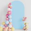 Putros Wedding Arch Cover 7.2FT Dusty Blue Spandex Fitted Round Top Chiara Backdrop Stand Covers for Wedding Birthday Party Decoration view 1