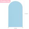 Putros Wedding Arch Cover 7.2FT Dusty Blue Spandex Fitted Round Top Chiara Backdrop Stand Covers for Wedding Birthday Party Decoration view 2