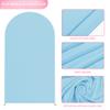 Putros Wedding Arch Cover 7.2FT Dusty Blue Spandex Fitted Round Top Chiara Backdrop Stand Covers for Wedding Birthday Party Decoration view 3