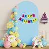 Putros Wedding Arch Cover 7.2FT Dusty Blue Spandex Fitted Round Top Chiara Backdrop Stand Covers for Wedding Birthday Party Decoration view 4
