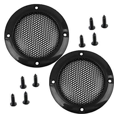 2pcs Speaker Grills Cover Metal Speaker Grill Mesh Round Woofer Guard Protector Cover Circle Speaker Grill Mesh Decorative with Screws
