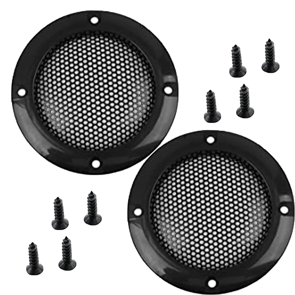 2pcs Speaker Grills Cover Metal Speaker Grill Mesh Round Woofer Guard Protector Cover Circle Speaker Grill Mesh Decorative with Screws